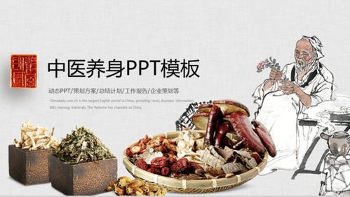 創意復古中國風中醫養生企業策劃總結報告16素材ppt模板精選